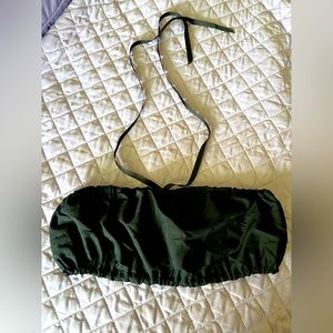 DI brooks of Outlimitz crop bra halter top black pinup rockabilly